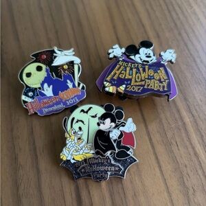 Disney Halloween Enamel Pin Set